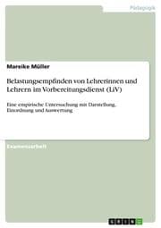 Cover von Belastungsempfinden von Lehrerinnen und Lehrern im Vorbereitungsdienst (LiV)
