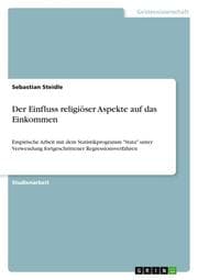 Cover von Der Einfluss religiöser Aspekte auf das Einkommen
