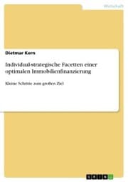 Cover von Individual-strategische Facetten einer optimalen Immobilienfinanzierung