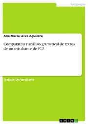 Cover von Comparativa y análisis gramatical de textos de un estudiante de ELE