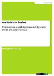 Cover von Comparativa y análisis gramatical de textos de un estudiante de ELE