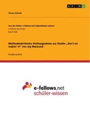 Cover von Methodenkritische Stellungnahme zur Studie 'Ain't no makin' it' von Jay MacLeod