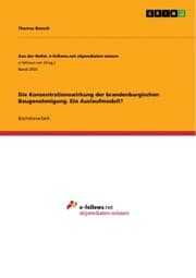 Cover von Die Konzentrationswirkung der brandenburgischen Baugenehmigung. Ein Auslaufmodell?