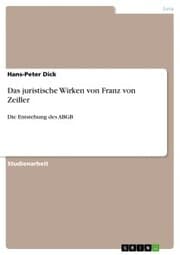 Cover von Das juristische Wirken von Franz von Zeiller
