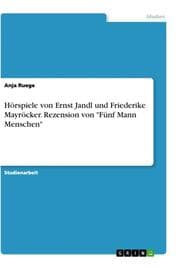 Cover von Hörspiele von Ernst Jandl und Friederike Mayröcker. Rezension von 'Fünf Mann Menschen'