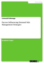 Cover von Factors Influencing Demand Side Management Strategies