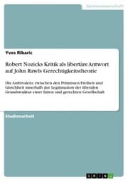 Cover von Robert Nozicks Kritik als libertäre Antwort auf John Rawls Gerechtigkeitstheorie