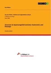 Cover von Anorexie im Spannungsfeld zwischen Autonomie und Fürsorge