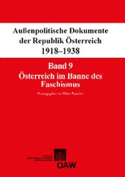 Cover von Fontes rerum Austriacarum. Österreichische Geschichtsquellen / Außenpolitische Dokumente der Republik Österreich 1918-1938