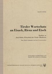 Cover von Tiroler Wortschatz an Eisack, Rienz und Etsch