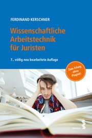 Cover von Wissenschaftliche Arbeitstechnik für Juristen