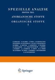 Cover von Spezielle Analyse