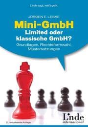 Cover von Mini-GmbH, Limited oder klassische GmbH?