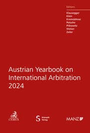 Cover von Austrian Yearbook on International Arbitration 2024