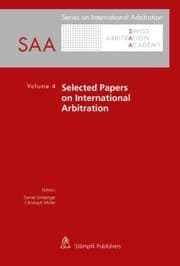 Cover von Selected Papers on International Arbitration Volume 4