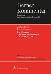 Cover von Das Eigentum - Art. 641-654a ZGB