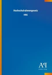 Cover von Hochschulrahmengesetz
