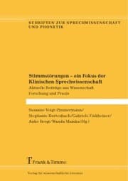 Cover von Stimmstörungen - ein Fokus der Klinischen Sprechwissenschaft