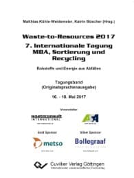 Cover von Waste-to-Resources 2017. 7. Internationale Tagung MBA, Sortierung und Recycling. Rohstoffe und Energie aus Abfällen