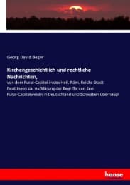 Cover von Kirchengeschichtlich und rechtliche Nachrichten,