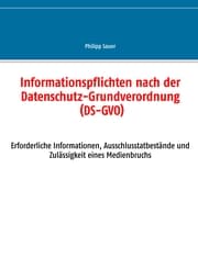 Cover von Informationspflichten nach der Datenschutz-Grundverordnung (DS-GVO)