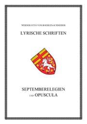 Cover von Septemberelegien und Opuscula