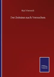 Cover von Der Zeitsinn nach Versuchen