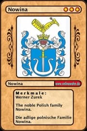 Cover von The noble Polish family Nowina. Die adlige polnische Familie Nowina.