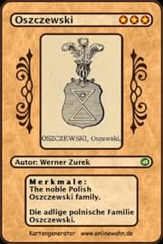 Cover von The noble Polish Oszczewski family. Die adlige polnische Familie Oszczewski.