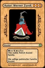 Cover von The noble Polish Koziel family. Die adlige polnische Familie Koziel.