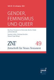 Cover von ZNT - Zeitschrift für Neues Testament 25. Jahrgang, Heft 49 (2022)