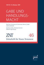 Cover von ZNT - Zeitschrift für Neues Testament 23. Jahrgang (2020), Heft 46