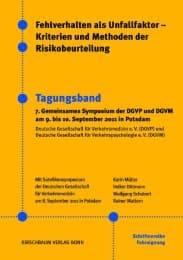 Cover von Fehlverhalten als Unfallfaktor - Kriterien und Methoden der Risikobeurteilung