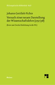 Cover von Versuch einer neuen Darstellung der Wissenschaftslehre 1797/98