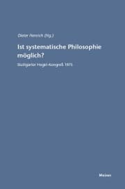 Cover von Ist systematische Philosophie möglich?