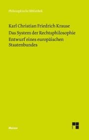Cover von Das System der Rechtsphilosophie. Entwurf eines europäischen Staatenbundes
