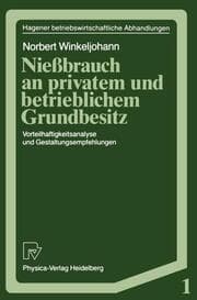 Cover von Nießbrauch an privatem und betrieblichem Grundbesitz