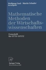 Cover von Mathematische Methoden der Wirtschaftswissenschaften