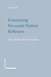 Cover von Erinnerung - Personale Einheit - Reflexion