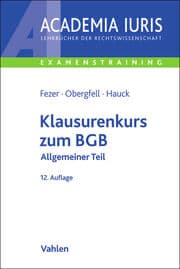 Cover von Klausurenkurs zum BGB