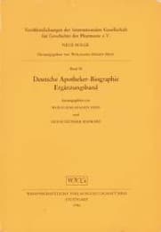 Cover von Deutsche Apotheker-BiographieErgänzungsband I