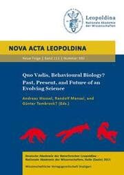 Cover von Quo Vadis, Behavioural Biology? Past, Present, and Future of an Evolving Science