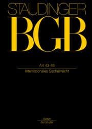 Cover von Staudinger BGB: Art 43-46 EGBGB