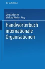 Cover von Handwörterbuch Internationale Organisationen