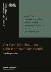 Cover von Ost-West-Sprachgebrauch zehn Jahre nach der Wende