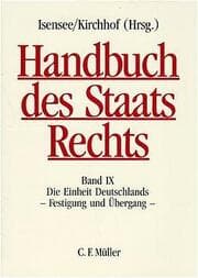 Cover von Handbuch des Staatsrechts der Bundesrepublik Deutschland IX