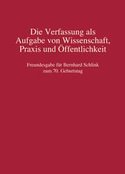 Cover von Die Verfassung als Aufgabe von Wissenschaft, Praxis und Öffentlichkeit