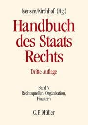 Cover von Handbuch des Staatsrechts V