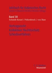 Cover von Vertragsrecht - Kollektiver Rechtsschutz - Schiedsverfahren