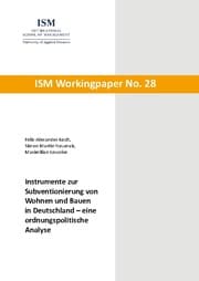 Cover von Instrumente zur Subventionierung von Wohnen und Bauen in Deutschland - eine ordnungspolitische Analyse